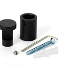 Side Clamp Standoffs Three Quarter By One Inch Black Aluminum Edge Grip for Glass Burglarproof Sign Hardware with screws