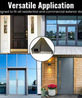 Black Adjustable Aluminum Threshold used in various residential and commercial doors, showcasing hidden screw design and heavy-duty construction.