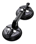 Black Two Cup Pro Grade Aluminum Suction Cup Glass Lifter with High Vacuum Grip for lifting glass panels and smooth surfaces.