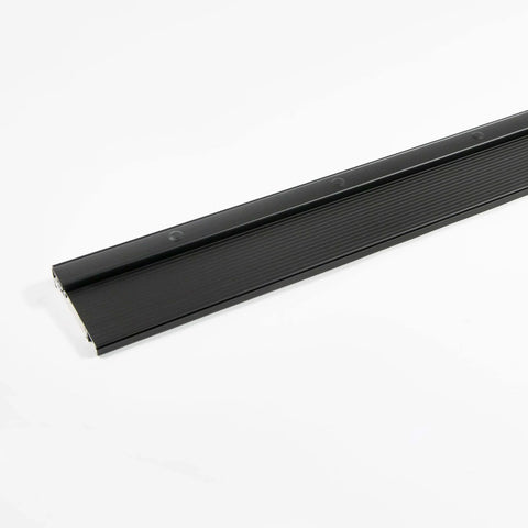 Adjustable Aluminum & Hardwood Threshold Waterproof and Hidden Screws -Add-on Extension Available - Heavy Duty - Black, 36 inch