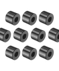 Ten Piece Aluminum Spacer Set One Quarter Inch Bore Five Eighths Inch OD One Half Inch Length Black Anodized Round Unthreaded Standoff Bushings For Do It Yourself Projects And Electronics Durable Corrosion Resistant displayed in a grid layout