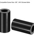Heavy Duty Aluminum Spacers M10 Five Pack With Three Quarter Inch Outer Diameter And One And A Half Inch Length Black Anodized Standoffs
