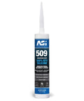 ASI 509 aquarium safe 100% RTV silicone sealant cartridge for manufacturing and repair visible on a white background.