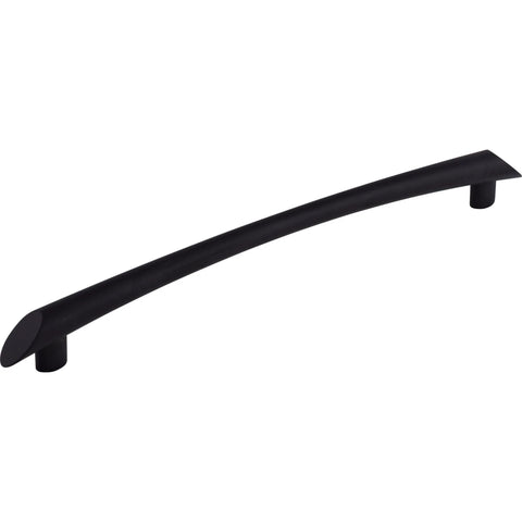Nine Inch Center Arch Pull Flat Black Finish Zinc Alloy Cabinet Door And Drawer Hardware For Kitchen And Bath