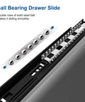 14 Inch Soft Close Drawer Slide With Full Extension For Dresser And Kitchen Cabinets, Heavy Duty 100 Pound Load Capacity, Ball Bearing