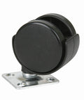 Close-up of a single black ball caster wheel, part of 6856SW Set Of 4 Black Ball Caster Wheels For Arts And Crafts Storage Compatible With Super Satchel Cube.