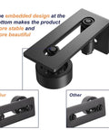 Sliding Barn Door Floor Guide for Bottom Adjustable Roller - Flush Bottom Flat Design in Black with 8 Setup Options