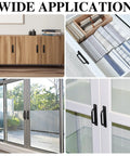 12 Pack Black Barn Door Handles 5.8 Inch Aluminum Alloy Cabinet Pulls displayed on cabinets, drawers, sliding doors in various settings