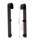 4 Piece Sliding Barn Door Hardware Kit in Black with I Shape Hangers and Mounting Accessories for Easy Installation Iron Construction