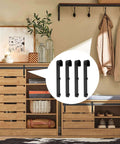 Room with wooden furniture showing 4 Piece Sliding Barn Door Hardware Kit In Black With I Shape Hangers And Mounting Accessories