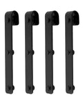 4 Piece Sliding Barn Door Hardware Kit In Black With I Shape Hangers And Mounting Accessories For Easy Installation Iron Construction Wear Resistant And Durable Each Hanger Measures 5.9 By 0.8 By 0.1 In And 148 By 20 By 2.5 Mm Ideal For Home Or Studio