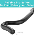 Close-up of Barn Door Lock Gate Latch - 2 Pack 4 Inch Black Hook and Eye Latch highlighting thickness and durability for privacy and safety.
