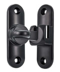 Black Barn Door Latches,90/180 Degree Gate Lock,Zinc Alloy Right Angle Door Lock Latch, shown in black finish, suitable for cabinets or bathrooms.