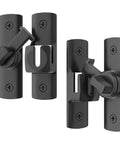 Black 2 Pcs Degree Barn Door Latch, 180/90 Sliding Barn Door Lock, Sliding Gate Latch Lock for Cabinets, Barn Door, Bathroom, Garden Doors