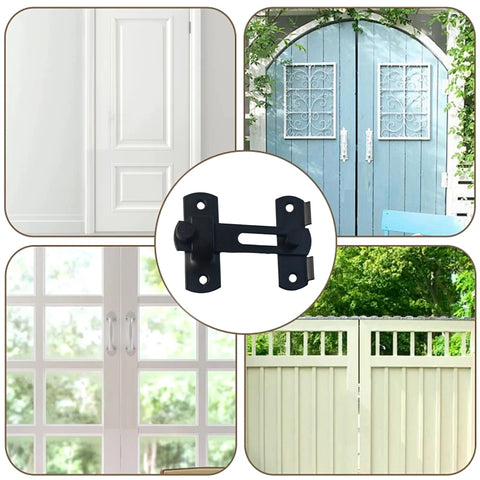 Barn Door Latch Set 4 Pack 100mm By 70mm Three Point Nine Four Inch 180 Degree Flip Lock For Sliding Doors Privacy Bathroom