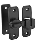 Black 90/180 Degree Barn Door Lock, Small Flip Gate Latches Hardware, Security Sliding Door Latch Lock for cabinets and gardens