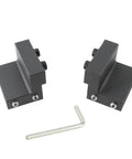 2 Pack 40x50mm Black Barn Door Stopper For Sliding Doors With Flat Track Roller Limiter Rail Durable Rubber And Aluminum Construction