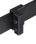 2 Pack 40x50mm Black Barn Door Stopper For Sliding Doors With Flat Track Roller Limiter Rail Durable Rubber And Aluminum Construction