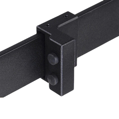 2 Pack 40x50mm Black Barn Door Stopper For Sliding Doors With Flat Track Roller Limiter Rail Durable Rubber And Aluminum Construction