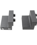 2 Pack 40x50mm Black Barn Door Stopper For Sliding Doors With Flat Track Roller Limiter Rail Durable Rubber And Aluminum Construction