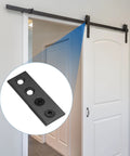 Barn Door Hardware Track Connector Splicing Plate Kit For Sliding Barn Doors Includes Rail Connector Nuts Screws Washers And Spanner Black Finish Installed