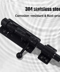 Built Tough Heavy Duty 6.3 Inch Barrel Bolt Latch Sliding Gate Lock 304 Stainless Steel Black Finish with water droplets