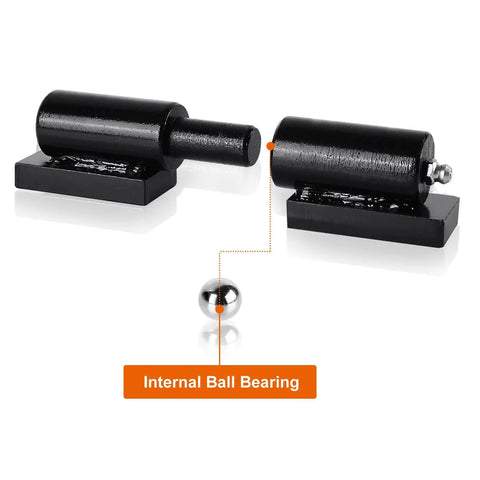 2 Pack Heavy Duty Weld On Barrel Hinges 5 Inch, Greaseable Steel Gate Hinges, showing internal ball bearing