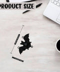 Product size of Black Bat Hinge Head Door Decor Magnetic Pin Topper for Door Hinges Whimsical Home Decoration next to laptop