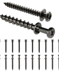 Pro Grade Picture Hanging Screws Set With Double Headed Bear Claw Screws For Sawtooth Hangers, black, heavy-duty screws