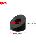 Quarter Inch 30 Degree Black Beveled Washer For Cable Railing 10 Pack, side view dimensions labeled