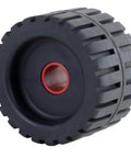 Wobble Roller For Boat Trailer 4 Inch Diameter Three Quarters Inch Wide Black Rubber Free Spinning Roller To Reduce Drag
