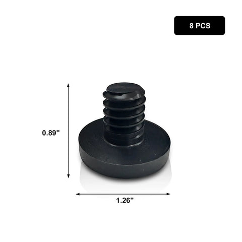 Close-up of one black 3/8 inch bolt from 20 Pack Replacement Bolts For Suncast And Craftsman Resin Storage Sheds Three Eighths Inch Hex Screws