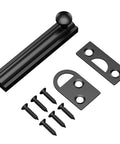 3 Inch Solid Brass Surface Bolt Beefy Built Heavy Duty Concealed Sliding Door Bolt Latch For French Doors Windows Cabinets Gates Black