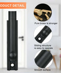 Solid Brass Surface Bolt 3 Inch Heavy Duty Concealed Slide Door Bolt Black Finish With Two Strikes product detail