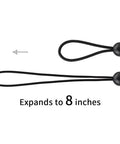 30 Pack Heavy Duty Bungee Cords 4 Inch Black Rubber Core 4mm Thick Weather Resistant Tie Down Straps expansion demonstration