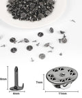 Close-up of black Silver Butterfly Clutch Tie Tacks Pins For Craft Making 120 Pairs, showing dimensions and metal locking spring fastener.