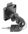 Alloy Cylinder Drawer Lock For Office Cabinets And Desks With Two Keys 19mm Hole Diameter Durable Cold Rolled Steel Black Finish