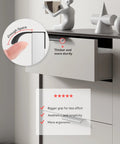 Close-up of a 10 Pack 5 Inch Black Cabinet Pulls Edge Finger Pulls for Cabinets and Dresser Drawers showing ergonomic design and grip.