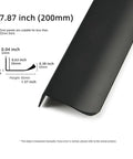 Four Pack Finger Pulls for Cabinets and Drawers, 7.87 Inches Long, 1.6 Inches Wide, Black Aluminum Edge Tab Pulls