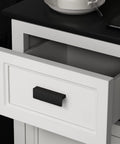 Ten Pack Black 3 Inch Cabinet Handles Finger Pulls Edge Pulls For Cabinets and Drawers Aluminum Alloy on white kitchen drawer