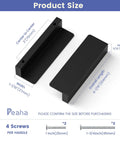 Ten Pack Black 3 Inch Cabinet Handles Finger Pulls Edge Pulls For Cabinets And Drawers Aluminum Alloy Flat Hidden Hardware size guide