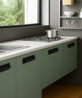 Kitchen cabinets with 2 Pack Black Matte Finish Barn Door And Cabinet Pull Handles Heavy Duty Door Hardware