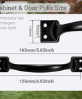 Six Pack Five Point Six Inch Cabinet Pulls And Door Handles In Matte Black Stainless Steel shown with dimensions and style.