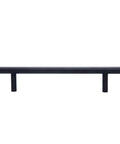 Euro Bar Cabinet Pull Handle Flat Black Finish Three Eighths Inch Diameter Eight Point Six Nine Inch Length Center To Center Six Point Three One Inch