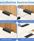 Installation process for Five Piece Edge Finger Pulls For Cabinets Aluminum Alloy Concealed Handles No Drilling Required Easy Install