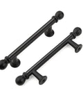 Two black zinc alloy cabinet pulls from 10 Pack 3 Inch 76mm Black Cabinet Pulls Heavy Duty Zinc Alloy Handles for Kitchen Cabinets