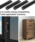 Black Cabinet Pulls 4 Pack for Kitchen Cabinets and Drawers 4.72 Inch Length with 3.93 Inch Center Hole Spacing on drawer and door
