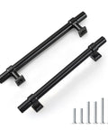 Five Inch Cabinet Pulls Black 10 Pack Modern Drawer Handles For Kitchen Cupboard Bathroom Dresser Cabinet Hardware Black Finish