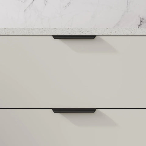 10 Pack 5 Inch Black Cabinet Pulls Edge Finger Pulls for cabinets and dresser drawers flat hidden handles aluminum alloy installed.