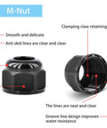 Black 10 Pack Waterproof Cable Glands And Joints For 6 To 12mm Cables M20x1.5 with smooth surface, anti-skid lines, IP66 weatherproof.